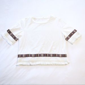 SOLD Fringe White Tee